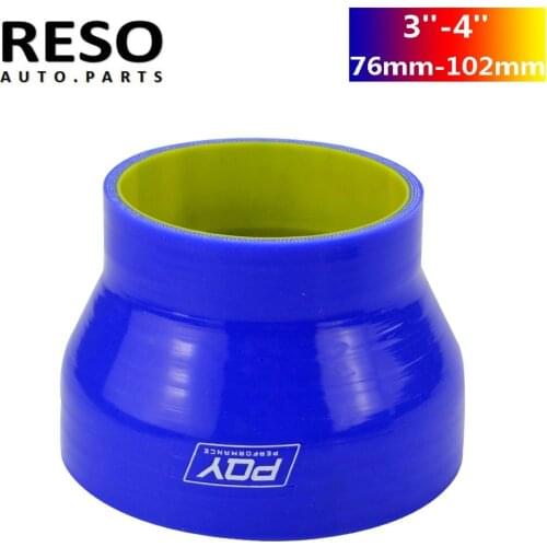RESO--Silicone hose 3"-4" 76mm-102mm straight reducer joiner coupling