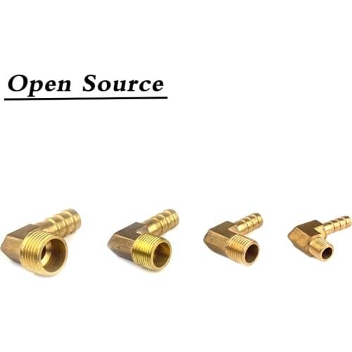 Pagoda Connector 6 8 10 12 14mm Hose Barb Connector Hose Tail Thread 1/8" 1/4" 3/8" 1/2" Elbow L-shape Brass Water Pipe Fittings