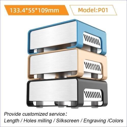 Junction Housing Custom Extruded Aluminum Enclosure Pc Box Sheet Metal Bending P01 133.4*55mm
