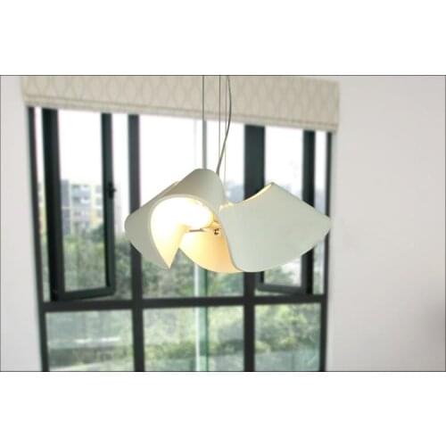 Modern Nordic White Resin Pendant Light LED E27 *3 Bulbs Droplight for Bedroom living room Light Fixture