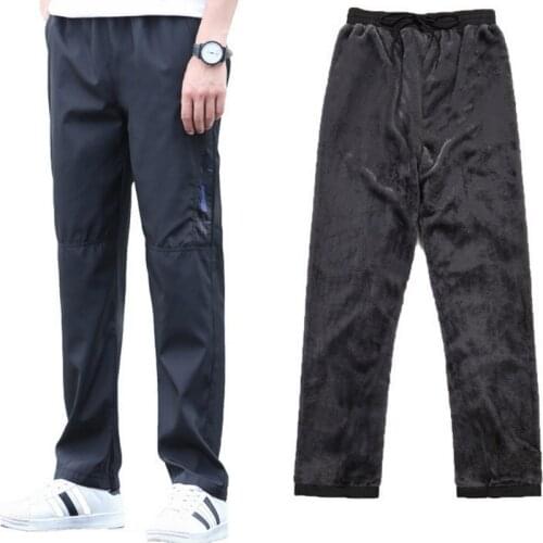 Super Warm Winter Fleece Thicken Mens Pants Heavy weight Men Thermal Trousers Waterproof Slim Jogger Fit Sweatpants 4XL 5XL 6XL