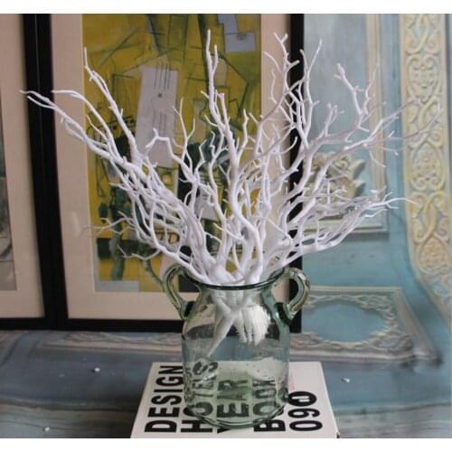 5pcs Green/White/Blue Artificial Dried Dry Tree Branch For Wedding Party Home Hotel Venue Decoration