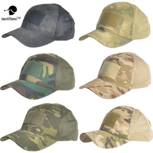Tactifans Army Military Camouflage Adjustable Unisex Tactical Cap Ventilation Outdoor Hunting Men Multicam Camo Soldier Combat
