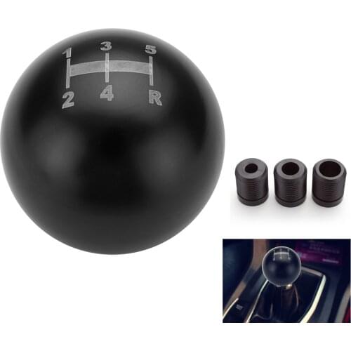 Universal 5 Speed Aluminum Round Ball Racing Car Manual Gear Shift Knob Shifter Lever Handball