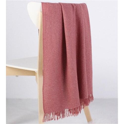 High grade 100% merino wool clip bright yarns women fashion thick scarfs shawl pashmina 70x200cm