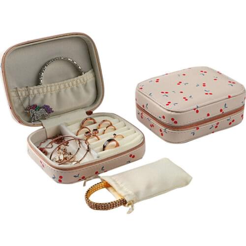 Earring Ring Jewelry Display Storage Box Case Organizer Flannel Tray Holder /BY