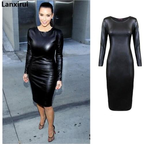 Women Black Sexy Bodycon Leather Dress Sexy Zipper Latex Club Wear Clothing Mini Dress Catsuits Cat Suits Vestidos