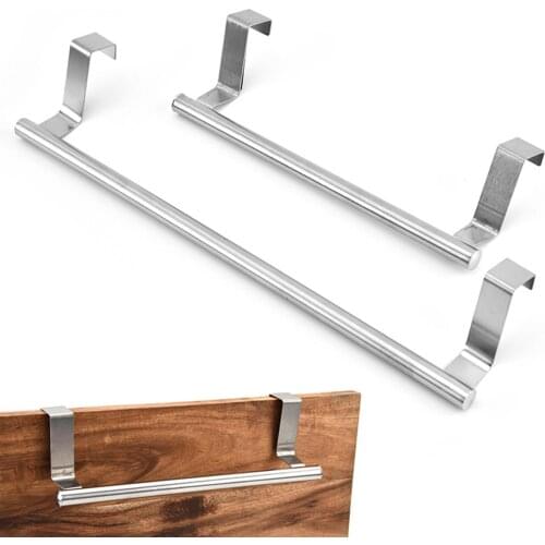 1pc Stainless Steel Storage Rack Bathroom Towel Holder Self Rack Stand Bar Cabinet Hanging Organizer Home Kitchen Accessories