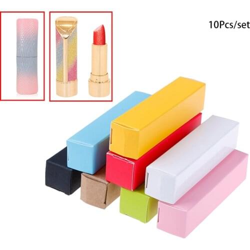 10pc/lot 20*20*85mm Lip Balm Tube Packaging Carton Box DIY Lipstick Tube Carton Tool