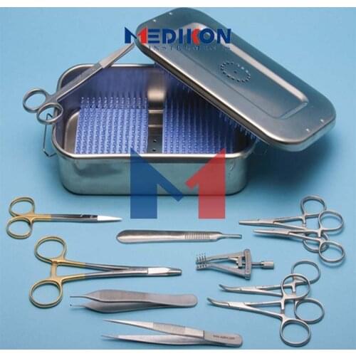 12 pieces German Quality Exotic Animal Surgical Kit surgery pet veterinary set instruments animal hospital Retractor Hartman set