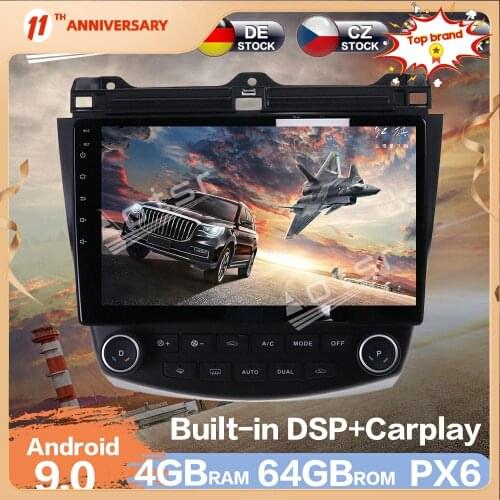 4GB+64GB Android 9.0 Car Radio Player GPS Navigation DSP HD Multimedia Video Player DVD For Honda Accord 7 CM UC CL 2003 - 2007