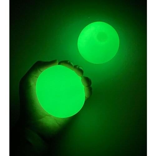 4 Pcs Luminous Wall Target Ball Sucker Sticky Decompression Toys for Kid Teen Adult Colorful TPR Toy Balls Color Random