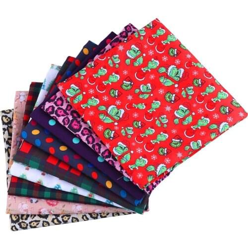 50 * 140Cm Christmas Pattern Polyester Cotton Fabric Patchwor Printed For Tissue Kids Home Textile For Sewing Doll Dress Curtain