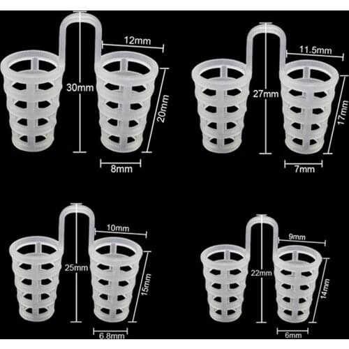 8Pcs Silicone Anti Snoring Nose Vents Clip Relieve Snore Stopper Guard Nasal Dilator Easy Sleeping Breath Aid With 4 Sizes