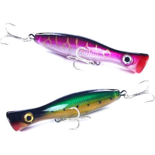 83g 17cm Hard Lure Big Popper Lure 6 Colors Top Water Fishing Lures Popper Lure Crankbait Minnow Swimming Crank Baits pesca