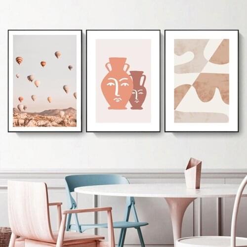 Abstract Fashion Vintage Girl Landscape Wall Art Canvas Painting Nordic Posters And Prints Wall Pictures For Living Room Decor