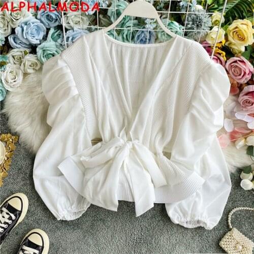 ALPHALMODA Long Blouses