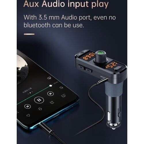 BC70 Car Bluetooth FM Transmitter Radio Adapter Music Player Car Accessories Gadgets Music Player QC3 PD USB Charger