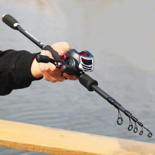 1.8-2.7m carbon baitcast lure fishing rod short travel telescopic spinning rod stream boat rock stick