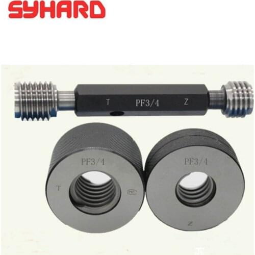 Straight Pipe Thread Plug Gauge Ring Gauge Go And No-Go Gauge PF 1/8 1/4 3/8 1/2 3/4 1 2 3 4 5 6