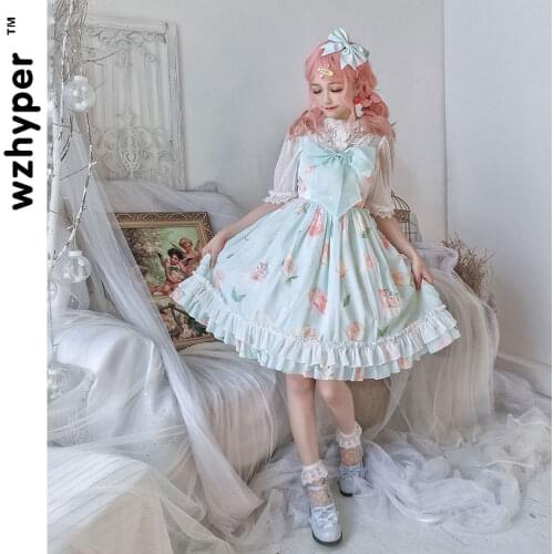Summer Lolita Gothic Cosplay Dress Japanese Soft Sister Retro Ruffled Cute Lace Short Sleeve Long Sleeve Dresses