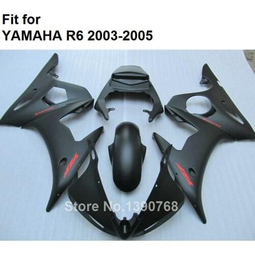 Hot Sale Fairings For YAMAHA YZF R6 2003 2004 2005 Matte Black Body Work Parts Fairing Kit R6 03 04 05 HZ32