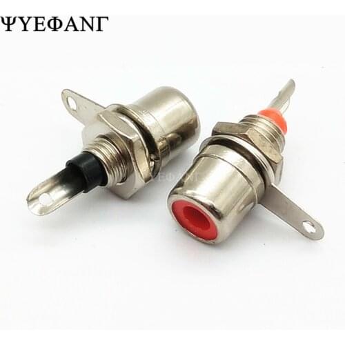 5Pcs/lot Small RCA Female Metal Audio Connectors Wire Connector Electrical Terminals Plug For Cable 36V 1A