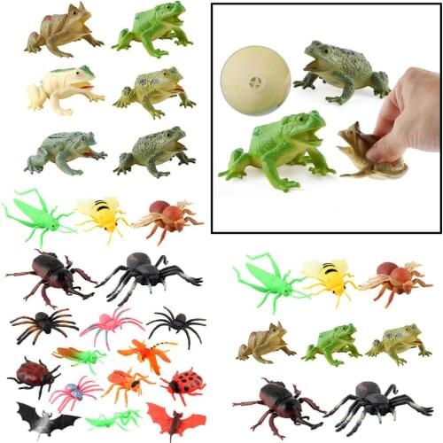 Simulation Insect Animal Model Figures Mini Butterfly Frog Mosquito Animal PVC Figures Dolsl Toys Gift