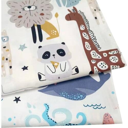 Cartoon Cotton Fabric Baby Cotton Patchwork Cloth DIY Sewing Quilting Fat Quarters Material For Baby&Child