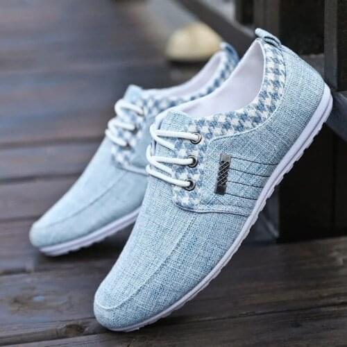 2021 Summer New Breathable Casual Shoes Mens Fashion Canvas Shoes Lightweight Soft Driving Shoes Comfortable Loafers Moccasin