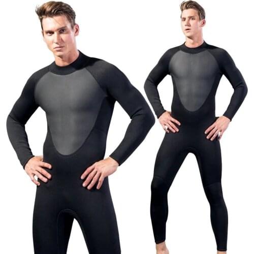 Men Full Bodysuit Wetsuit 3mm Diving Suit Stretchy Swimming Surfing Snorkeling Diving suit Swimwear Wetsuit Water Sports