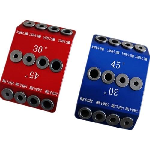 Woodworking Oblique Hole Locator Drill Bit Pocket Hole Jig Kit Multi Degree Angle Drill Guide Hole Puncher DIY Carpentry Tool