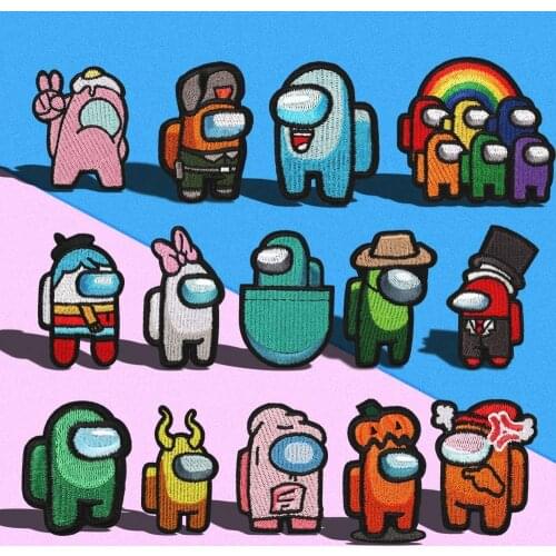 Game role Embroidery Patch Iron On Patch On Clothes Who is the ghost game Embroidered Patches For Clothing Accessories Stripe