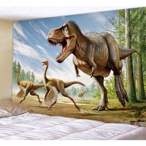 Running Dinosaur Dinosaur Wall Hanging Tapestry Sheets Home Decorative Tapestries Beach Towel Yoga Mat Blanket Wall Tapestry
