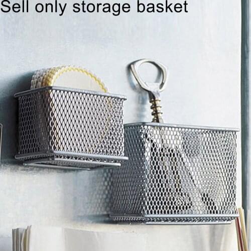 Office Desk Wire Mesh Magnetic Organizer Whiteboard Kitchen Storage Basket Home Suction For Refrigerator Tray Magazines Document