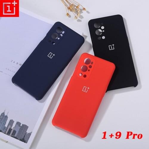 Liquid Silicone Phone Back Case Original Oneplus 9 Pro (5G) Smooth Soft Touch Anti-proof Cover With Camera Lens Protection Coque