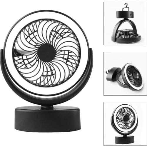 Rechargeable Camping Lantern Fan Light Tent W / RV USB Hand Fan