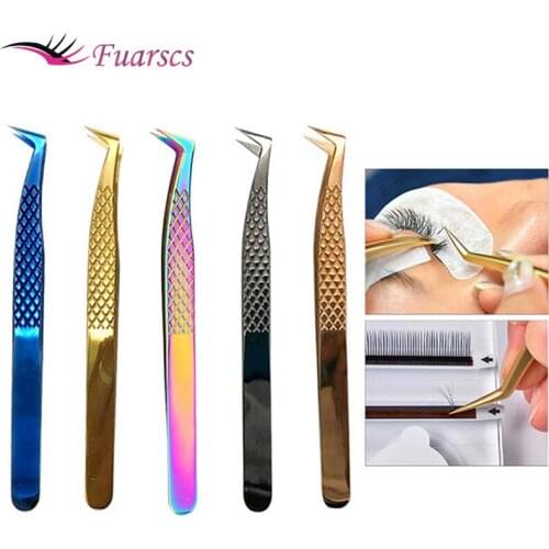 1 Pcs Eyelashes Tweezers Stainless Steel superhard Tweezers High Precision Anti-static Tweezers For Eyelash Extensions