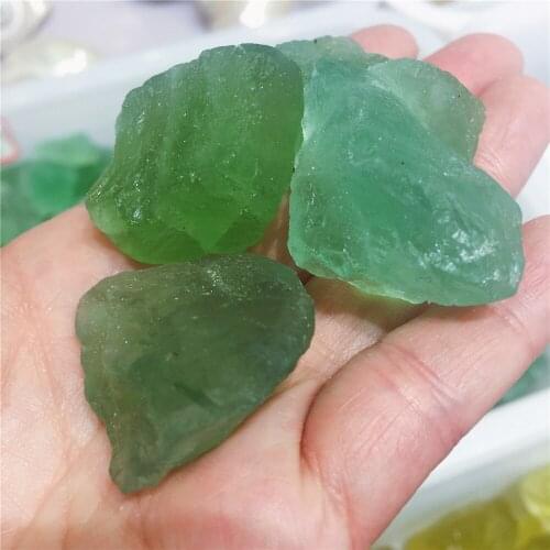 Natural Green Fluorite Rough Stone Crystal Rock Mineral Specimen Healing Chakra Reiki Stone Collection Home Decoration As Gift
