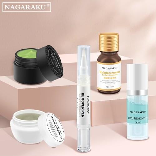 NAGARAKU 5g/10g Professional Eyelashes Glue Remover for Eyelash Extension Fast Cleaning Safe Make up Gel Fake eyelashes tools