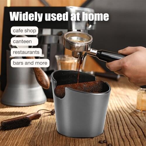 Anti Slip Shock-absorbent Espresso Knock Box Coffee Grind Dump Waste Bin Recycling Bucket With Detachable Knock Bar For Barista