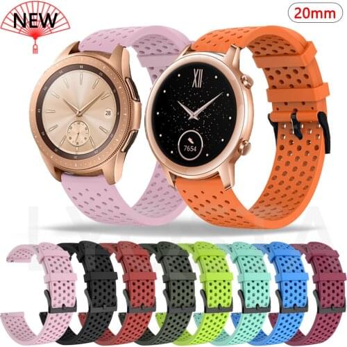 20mm Watchband For Xiaomi Huami Amazfit GTS/Bip U/GTR 42mm Straps Silicone Sport For Samsung Galaxy Watch Smart Watch Bracelet