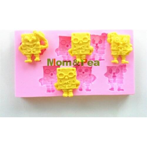 Mom&Pea 0481 Free Shipping Cartoon Character Shaped Silicone Mold Cake Decoration Fondant Cake 3D Mold