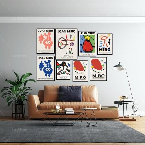 Modern Joan Miro Surrealism Art Posters And Prints Canvas Painting Pictures On The Wall Abstract Decorative Home Decor Cuadros