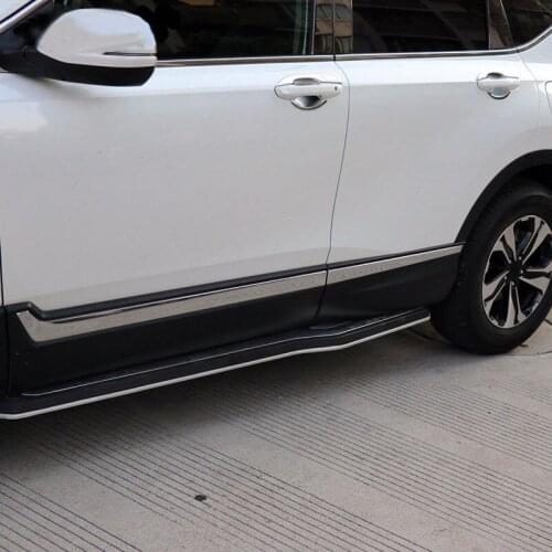 Door Side Steel Body Molding Strips Trim For 2017-2021 Honda CRV CR-V Car Decoration Accessories Style