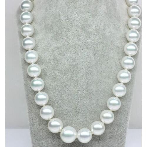 Women gift word Jewelry 25INCH GOLD CLASP HUGE 12-13mm Natural south sea genuine WHITE round pearl necklace AAAA