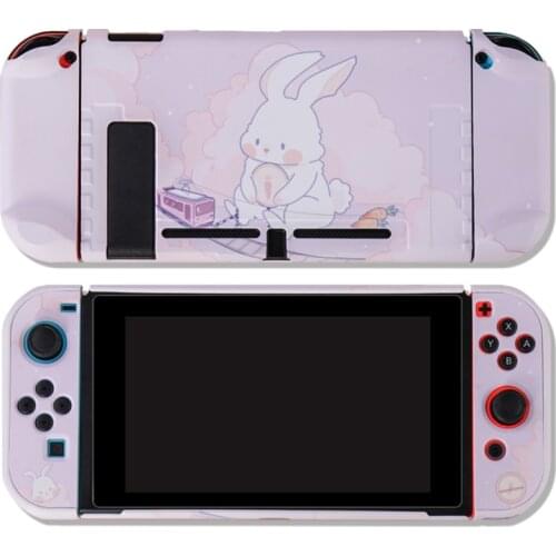 For Nintendo Switch Accessories Rabbit Cute Pink Fairy LeagueHard PC Cover Back Girp Shell for Nintendo Switch NS Case
