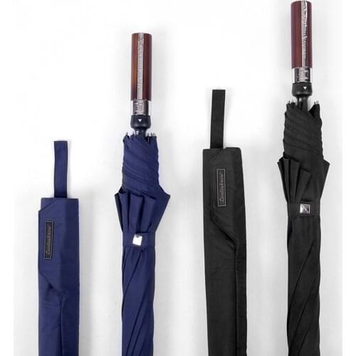 Luxury Genuine Brand Umbrella Men Wooden Handle Large Golf Umbrella Rain Windproof Automatic Stick Long Umbrellas 120cm Paraguas