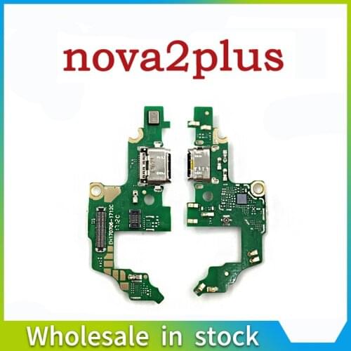 1pcs New USB Charging For Huawei nova2 CAZ-AL10 TL10 nova2plus Charger Port Dock Connector Flex Cable with Microphone Board