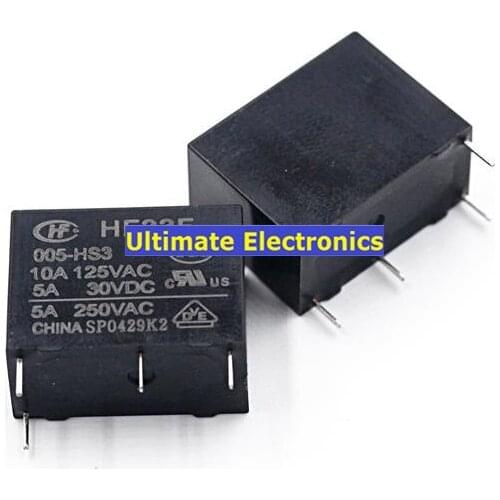 10PCS HF33F-005-HS3 RELAY JZC-33F-005-HS3 5A250VAC 4 feet normally open 450MW